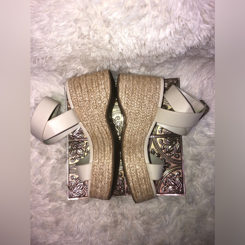 Wedge Espadrille Slide Sandals - Cream - Picture 9 of 16